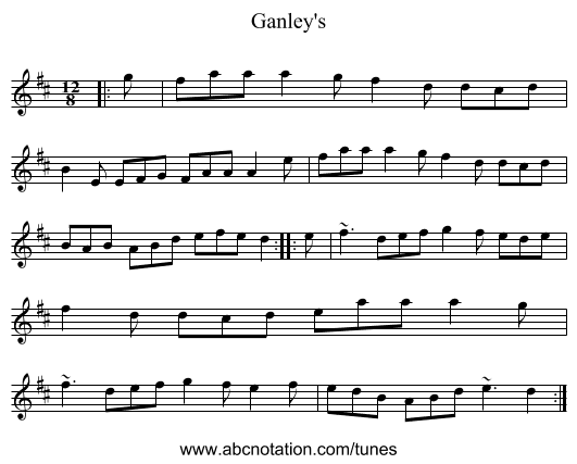 Ganley's - staff notation