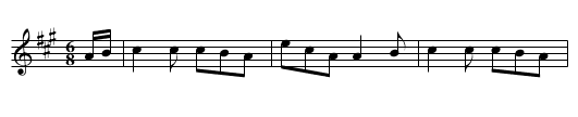 Gannachie Bridge - staff notation