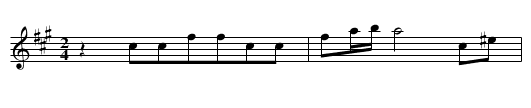 Gao shan diao - staff notation