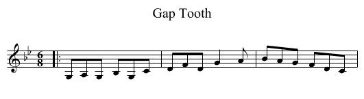 Gap Tooth - staff notation