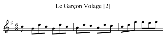 Garçon Volage [2], Le - staff notation