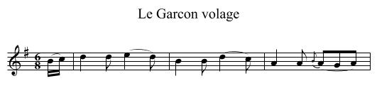 Garcon volage, Le - staff notation