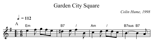 Garden City Square - staff notation