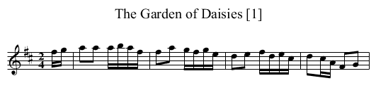 Garden of Daisies [1], The - staff notation