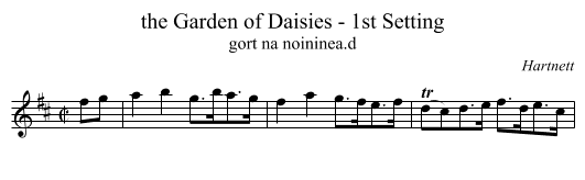 Garden of Daisies - 1st Setting, the  - staff notation