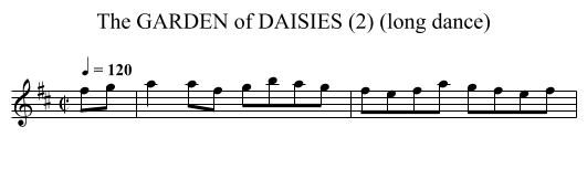 GARDEN of DAISIES (2) (long dance), The - staff notation