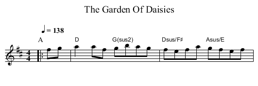 Garden Of Daisies, The - staff notation