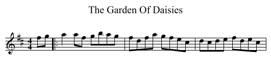 Garden Of Daisies, The  - staff notation