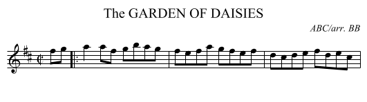 GARDEN OF DAISIES, The - staff notation