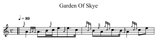 Garden Of Skye - staff notation