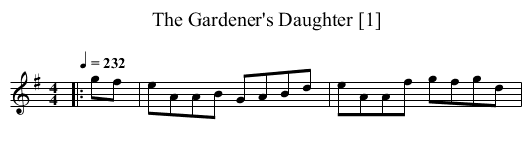 Gardener's Daughter [1], The - staff notation