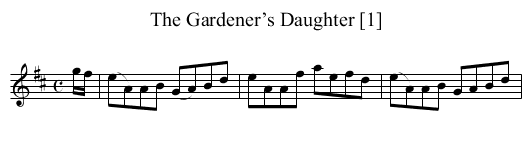 Gardener’s Daughter [1], The - staff notation