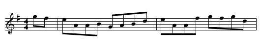 Gardener's Daughter - staff notation