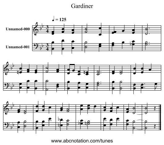 Gardiner - staff notation