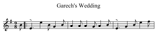 Garech's Wedding - staff notation