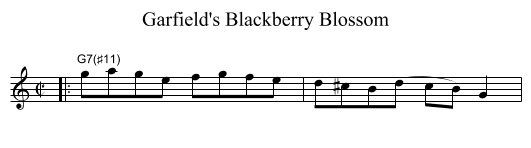 Garfield's Blackberry Blossom - staff notation