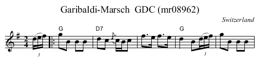 Garibaldi-Marsch  GDC (mr08962) - staff notation