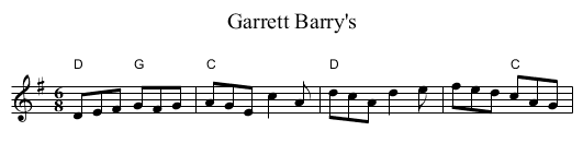 Garrett Barry's - staff notation