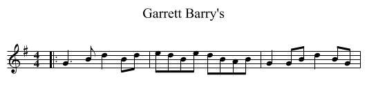 Garrett Barry's - staff notation