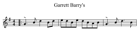 Garrett Barry's - staff notation