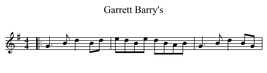 Garrett Barry's - staff notation