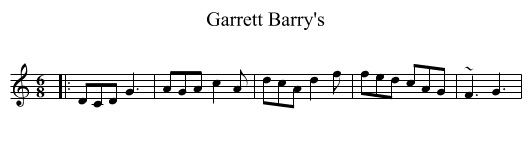 Garrett Barry's - staff notation