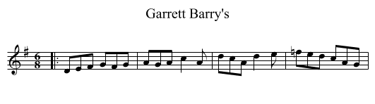 Garrett Barry's - staff notation
