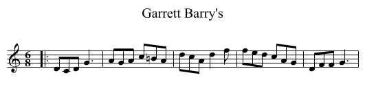 Garrett Barry's - staff notation