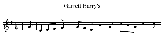 Garrett Barry's - staff notation