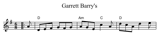 Garrett Barry's - staff notation