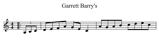 Garrett Barry's - staff notation
