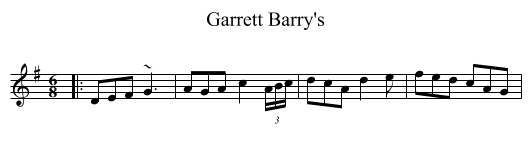 Garrett Barry's - staff notation