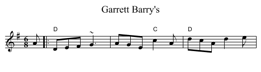Garrett Barry's - staff notation