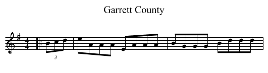 Garrett County - staff notation