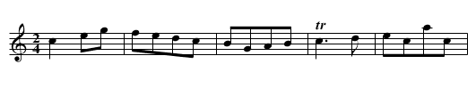 Garrick's Rout - staff notation
