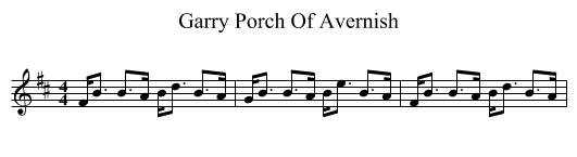 Garry Porch Of Avernish - staff notation
