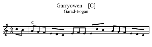 Garryowen    [C] - staff notation