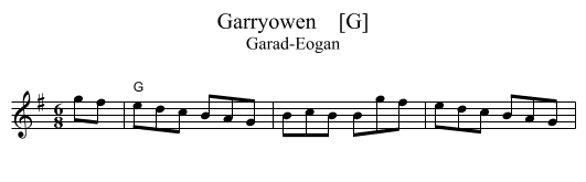 Garryowen    [G] - staff notation