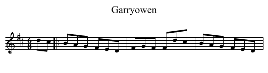 Garryowen - staff notation