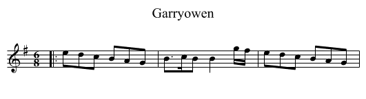 Garryowen - staff notation