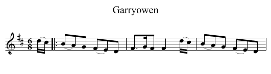 Garryowen - staff notation