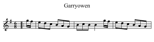 Garryowen - staff notation