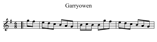 Garryowen - staff notation