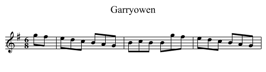 Garryowen - staff notation