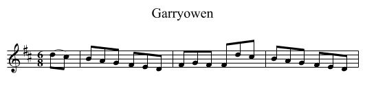 Garryowen - staff notation
