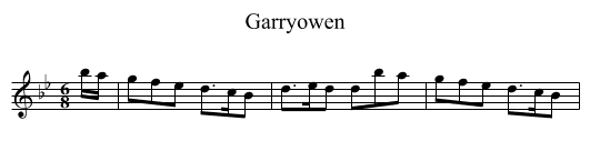 Garryowen - staff notation