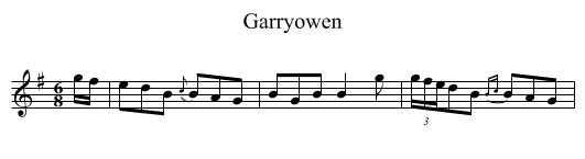 Garryowen - staff notation