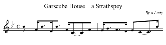 Garscube House    a Strathspey - staff notation