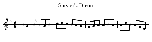 Garster's Dream - staff notation