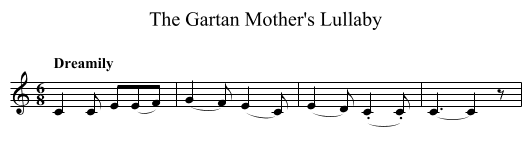 Gartan Mother's Lullaby, The - staff notation